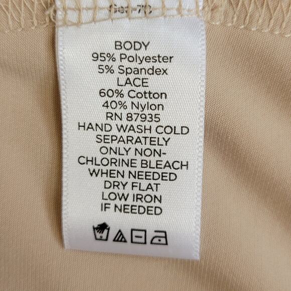 Susan Graver L Beige Cardigan Long Sleeve Open Front Lace Stretch Sweater - Picture 16 of 16